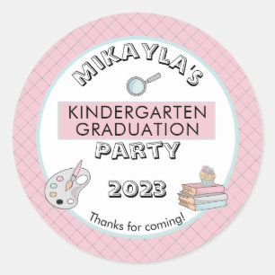 Niedlicher Kindergarten Abschluss Name Jahr Sc Runder Aufkleber