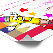 Niedlicher Kindergarten-Abschluss Poster (Ecke)