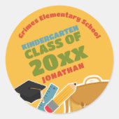 Niedlicher Kindergarten-Abschluss Runder Aufkleber (Vorderseite)