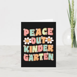 Niedlicher Kindergarten am letzten Kindergar-Tag Karte