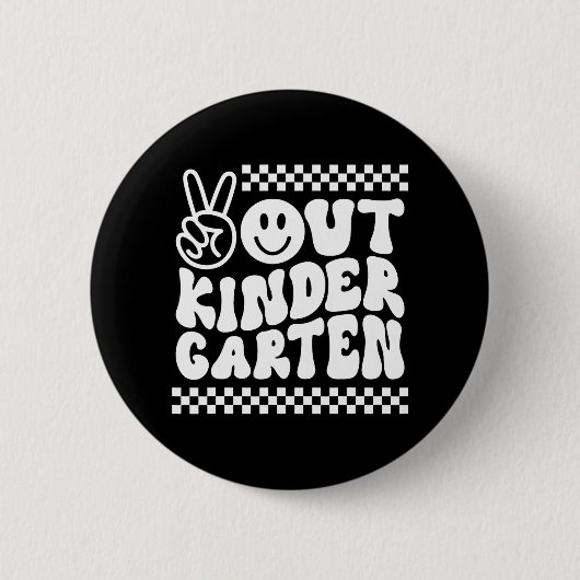 Niedlicher Kindergarten am letzten Schultag Button (Vorderseite)
