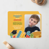 Niedlicher Kindergarten Einladung (Vorderseite/Rückseite Beispiel)