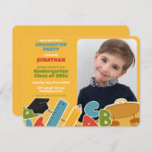 Niedlicher Kindergarten Einladung (Vorne/Hinten)