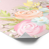 niedlicher Kindergarten verzaubert in Monogramm Poster (Ecke)