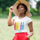 Niedlicher Kindergartenlehrer Crayon T-Shirt