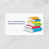 Niedlicher Kindergartenlehrer Crayon Visitenkarte (Rückseite)