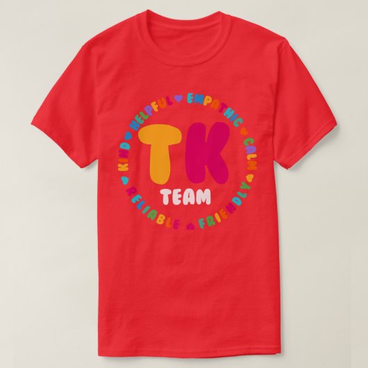 Niedlicher Kindergartenlehrer-Team-Crew T T-Shirt (Design vorne)