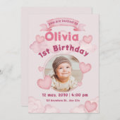 Niedlicher Kindergeburtstag Einladung (Vorne/Hinten)