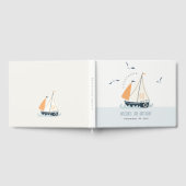 Niedlicher Kindergeburtstag Nautical Blue Sailboat Gästebuch (Voll)