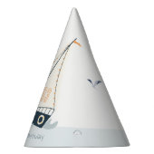 Niedlicher Kindergeburtstag Nautical Blue Sailboat Partyhütchen (Rechts)