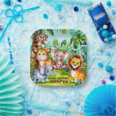 Niedlicher Kindergeburtstag Party Jungle Safari Pappteller (Party)