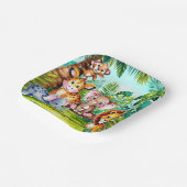 Niedlicher Kindergeburtstag Party Jungle Safari Pappteller (Gewinkelt)