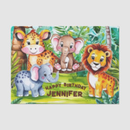 Niedlicher Kindergeburtstag Party Jungle Safari Seidenpapier