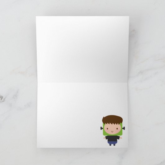 Niedlicher Kinderhalloweentrick oder -Leckerei Karte (Innenseite)