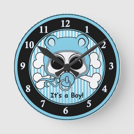 Niedlicher Kindermöwe Runde Wanduhr (Vorderseite)