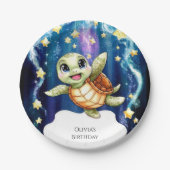 Niedlicher Kinderschildkröte zum Geburtstag Pappteller (Vorderseite)