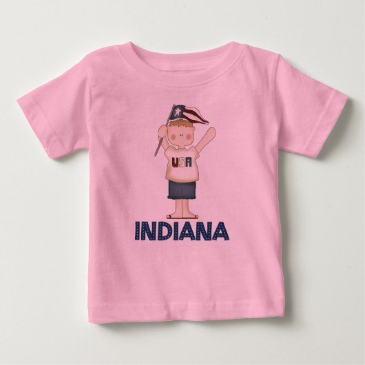 Niedlicher KinderT - Shirt Indianas USA (Vorderseite)