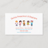 Niedlicher Kindertagesstättenservice Kinderbetreuu Visitenkarte (Vorderseite)