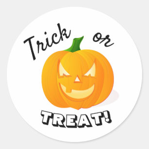 Niedlicher Kindertrick oder Treat Pumpkin Runder Aufkleber