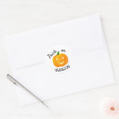 Niedlicher Kindertrick oder Treat Pumpkin Runder Aufkleber (Umschlag)