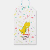 Niedlicher Kinderwagen Dinosaurier Roller Geburtst Geschenkanhänger (Vorderseite)