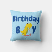 Niedlicher Kinderwagen Dinosaurier Roller Geburtst Kissen (Vorderseite)