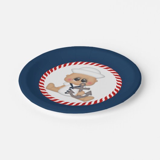 Niedlicher Kinderwagen Pappteller (Schrägansicht)