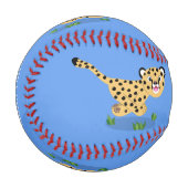 Niedlicher Kinderzettel mit Cartoon-Abbildung Baseball (Vorderseite Links)