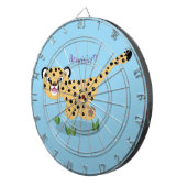 Niedlicher Kinderzettel mit Cartoon-Abbildung Dartscheibe (Vorderseite rechts)