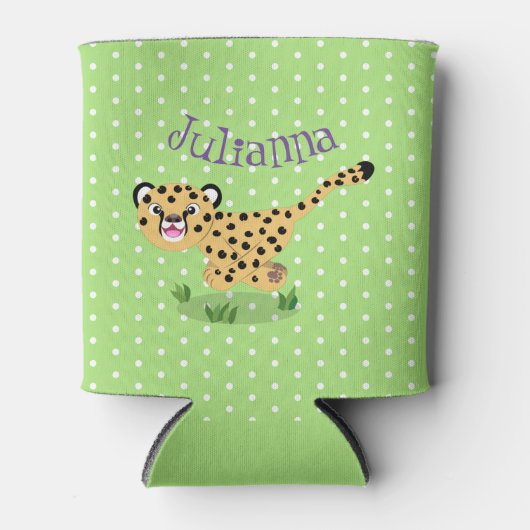 Niedlicher Kinderzettel mit Cartoon-Abbildung Dosenkühler (Vorderseite)