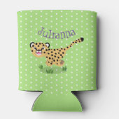 Niedlicher Kinderzettel mit Cartoon-Abbildung Dosenkühler (Rückseite)