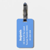 Niedlicher Kinderzettel mit Cartoon-Abbildung Gepäckanhänger (Rückseite vertikal)