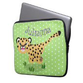 Niedlicher Kinderzettel mit Cartoon-Abbildung Laptopschutzhülle (Vorderseite Links)