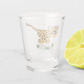 Niedlicher Kinderzettel mit Cartoon-Abbildung Schnapsglas (Rückseite)