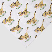 Niedlicher Kinderzettel mit Cartoon-Abbildung Seidenpapier (Ausschnitt)