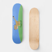 Niedlicher Kinderzettel mit Cartoon-Abbildung Skateboard (Vorderseite)