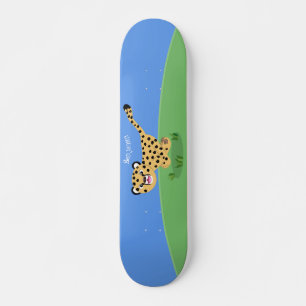 Niedlicher Kinderzettel mit Cartoon-Abbildung Skateboard