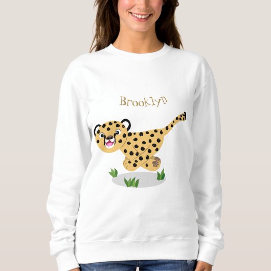 Niedlicher Kinderzettel mit Cartoon-Abbildung Sweatshirt (Vorderseite)