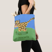 Niedlicher Kinderzettel mit Cartoon-Abbildung Tasche (Von Nahem)