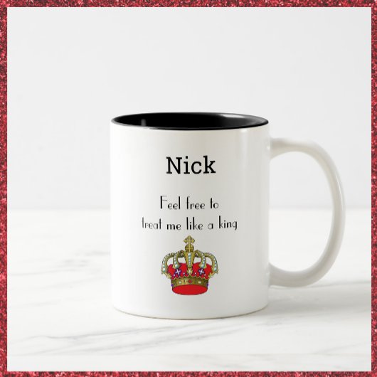 Niedlicher King Crown-Zitat Zwei-Tone-Kaffee-Tasse Zweifarbige Tasse