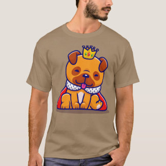 Niedlicher King Mops Hund Schlafen Cartoon T-Shirt