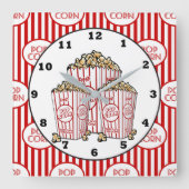 Niedlicher Kinosaal Popcorn Uhr (Vorderseite)