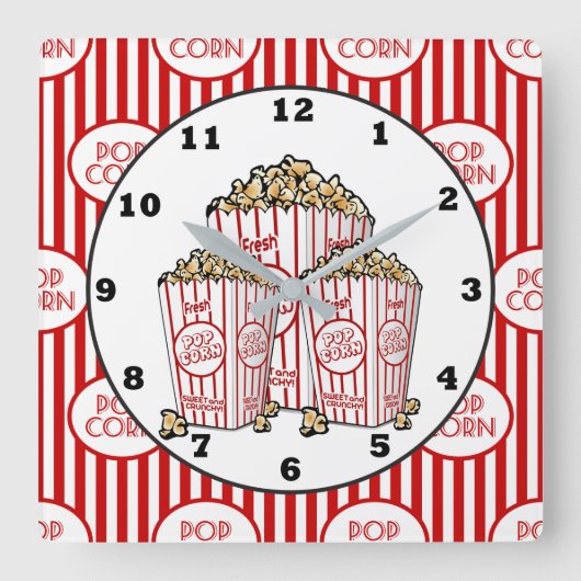 Niedlicher Kinosaal Popcorn Uhr (Vorderseite)