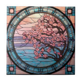 niedlicher Kirschblütenbaum Fliese (Vorderseite)