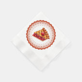 Niedlicher Kirschkuchen Serviette (Ecke)