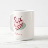 Niedlicher Kirschtort Name Valentinstag Kaffeetasse (Vorderseite Links)