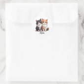 Niedlicher Kittensticker Runder Aufkleber (Tasche)