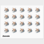 Niedlicher Kittensticker Runder Aufkleber (Blatt)