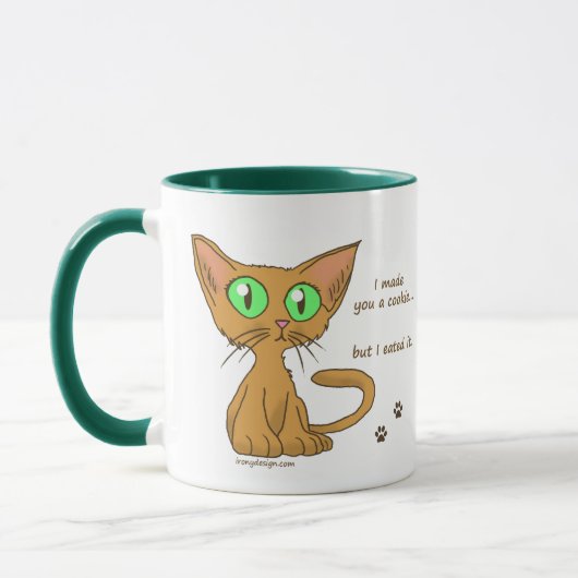 Niedlicher Kitty aß Ihr Plätzchen Tasse (Links)