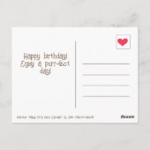 Niedlicher Kitty Cat Face Cupcake Geburtstag Postkarte (Rückseite)